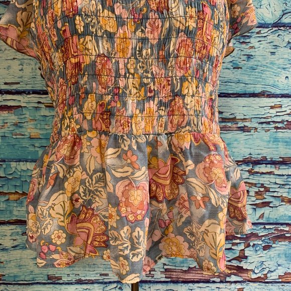 Nanette Lepore Floral Ruffled Blouse - Picture 4 of 6